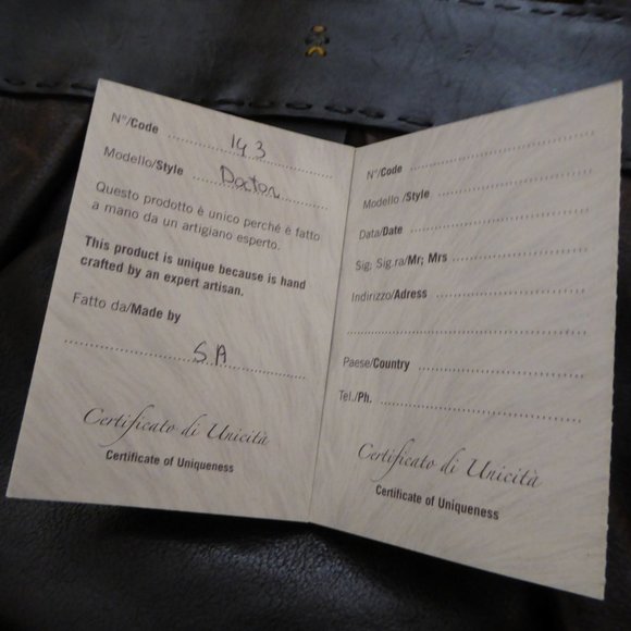 Henry Beguelin Brown Doctor Two Way Bag Handbag Convertible Shoulder Leather - Picture 11 of 12